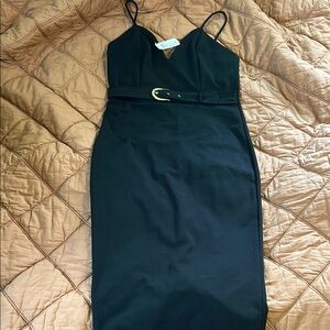 Black Spaghetti Strap Sheath Dress